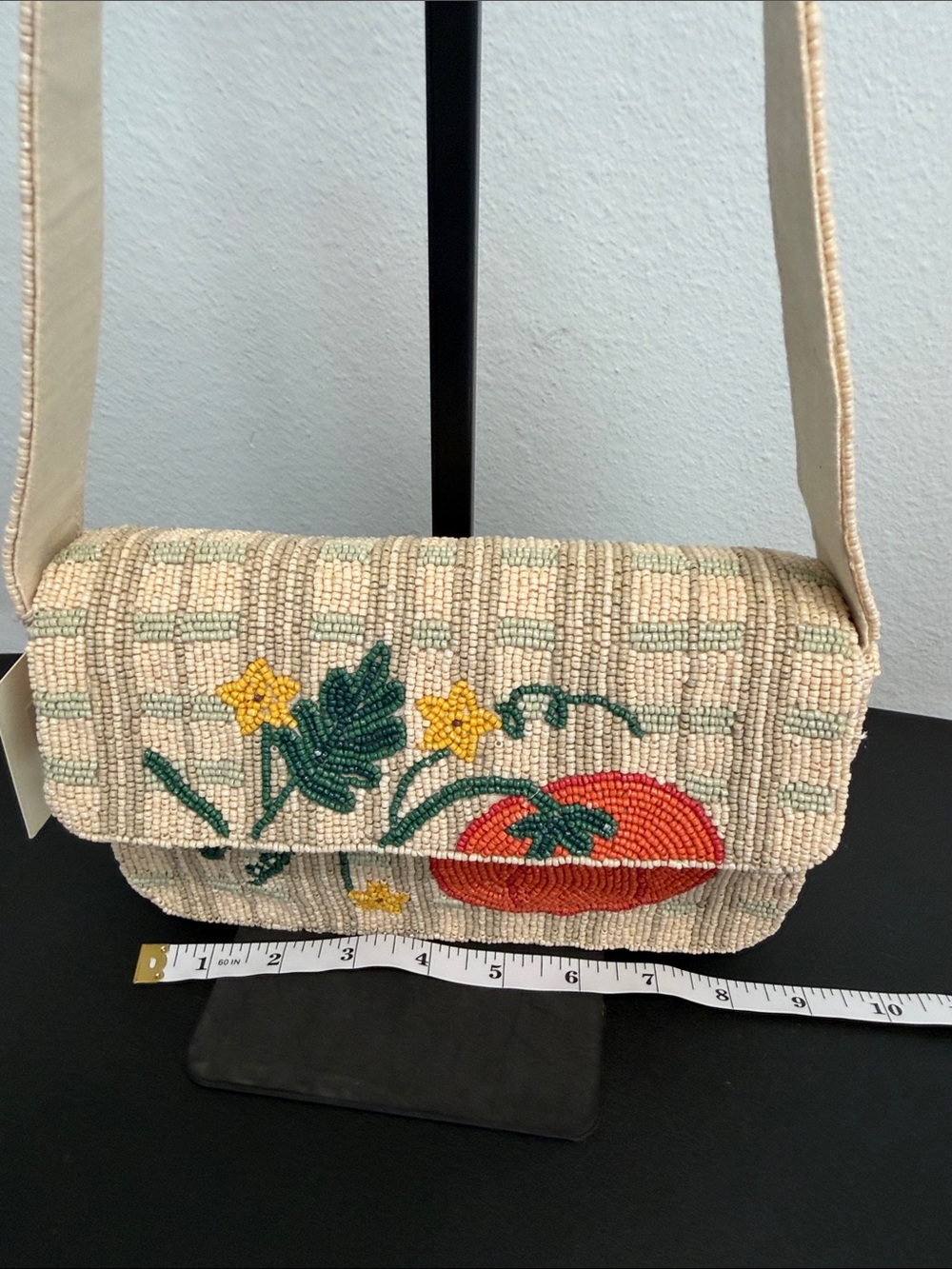 Sol and Mer | Fall Harvest Cottagecore Motif Beaded Shoulder Bag ๐ - Picture 12 of 14